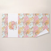 水彩花カラフル柄ママ バスタオル (バスタオル)