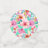 水彩花カラフル模様 コンフェッティ (スモール正面)