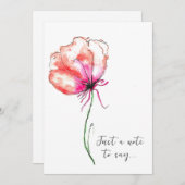 水彩花カード 招待状 (正面/裏面)