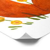 水彩花キツネアンドCub引用文子供部屋 ポスター (角)