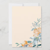 水彩花クリーム卒業パーティー 招待状 (裏面)