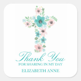 水彩花クロスファースト聖餐式 スクエアシール