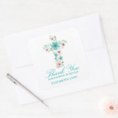 水彩花クロスファースト聖餐式 スクエアシール (封筒)