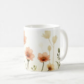 水彩花コーヒーマグ コーヒーマグカップ (正面右)