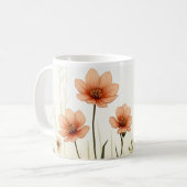 水彩花コーヒーマグ コーヒーマグカップ (正面左)