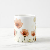 水彩花コーヒーマグ コーヒーマグカップ (中央)
