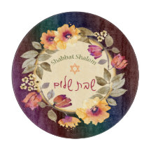 水彩花シャバットシャロムガラスボード