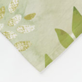 水彩花シームレスパターンII +あなたのアイディア フリースブランケット (角)