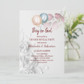 水彩花ジェンダー表示 招待状 (スタンド正面)