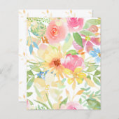 水彩花スクラップブックフラット紙シート (正面/裏面)