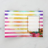 水彩花ストライプ類 |ありがとう！ サンキューカード (内部)