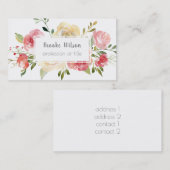 水彩花デコ 名刺 (正面/裏面)