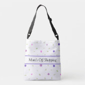 水彩花トートバッグ | 名前をカスタムする クロスボディバッグ (裏面)