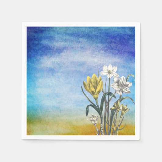 水彩花ナプキン スタンダードカクテルナプキン (正面)