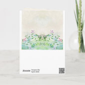 水彩花ハッピーバースデー カード (裏面)