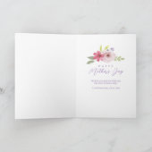 水彩花ハッピーマザーズデイ写真 カード (内部)