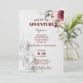水彩花ハネムーンシャワー 招待状 (スタンド正面)