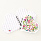 水彩花ハートラブピンク特別な楽しい ノートブック (内部)
