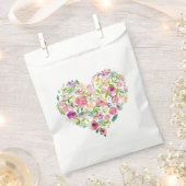 水彩花ハートラブピンク特別な楽しい フェイバーバッグ (クリップ留めされた状態)