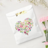 水彩花ハートラブピンク特別な楽しい フェイバーバッグ (封をした状態)