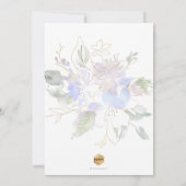 水彩花バプテスダスティブルースイートピース 招待状 (裏面)