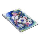 水彩花バラとイラストレーション流 ノートブック (右側)