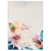 水彩花パステルカラー名前をカスタムする クリップボード (裏面)