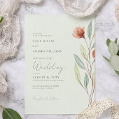 水彩花パステルグリーン サンキューカード