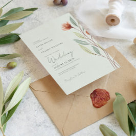 水彩花パステルグリーン サンキューカード