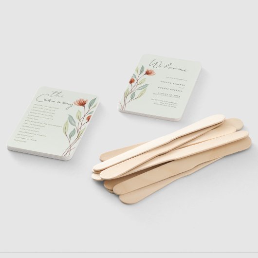 水彩花パステルグリーン ハンドファン (組立なし)