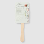 水彩花パステルグリーン ハンドファン (正面)