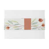 水彩花パステルグリーン 招待状ベリーバンド (裏面例)