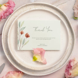 水彩花パステルグリーン 招待状