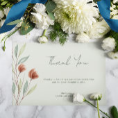 水彩花パステルグリーン 招待状
