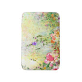 水彩花パターン バスマット (正面縦)