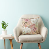 水彩花パンパエレガントス赤面ピンクローズ クッション (椅子)