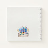 水彩花パーソナライズされた箱 ノートブック (裏面)