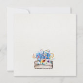 水彩花パーソナライズされた箱 招待状 (裏面)