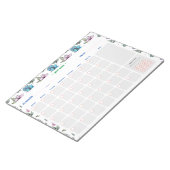 水彩花パーソナライズ月次プランナー ノートパッド (アングル)