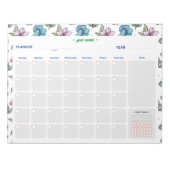 水彩花パーソナライズ月次プランナー ノートパッド (正面)