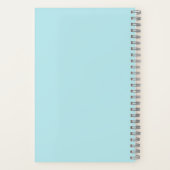 水彩花ピンクブルー動揺してアガーリーート ノートブック (裏面)