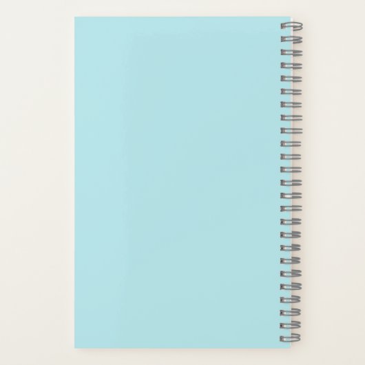 水彩花ピンクブルー動揺してアガーリーート ノートブック (裏面)