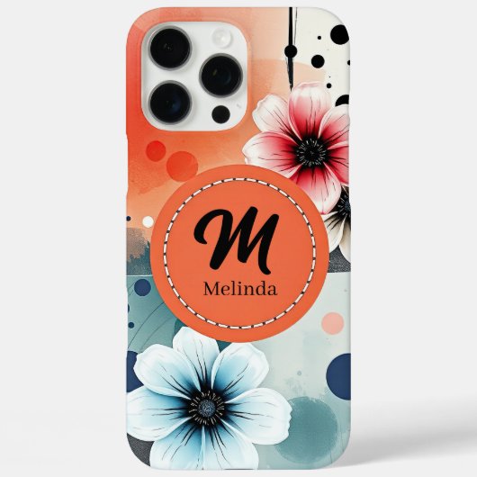 水彩花ピンクブルー動揺してアガーリーート Case-Mate iPhoneケース (裏面)
