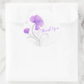 水彩花ピンク結婚の感謝していおステッカー ラウンドシール (バッグ)