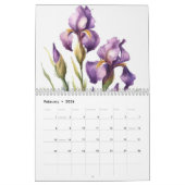 水彩花フランソワーズ12ヶ月 カレンダー (2月 2026)