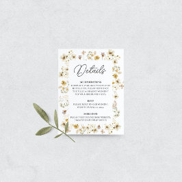 水彩花フレーム 結婚の詳細 エンクロージャーカード