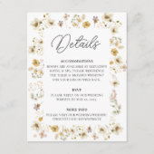 水彩花フレーム 結婚の詳細 エンクロージャーカード (正面)