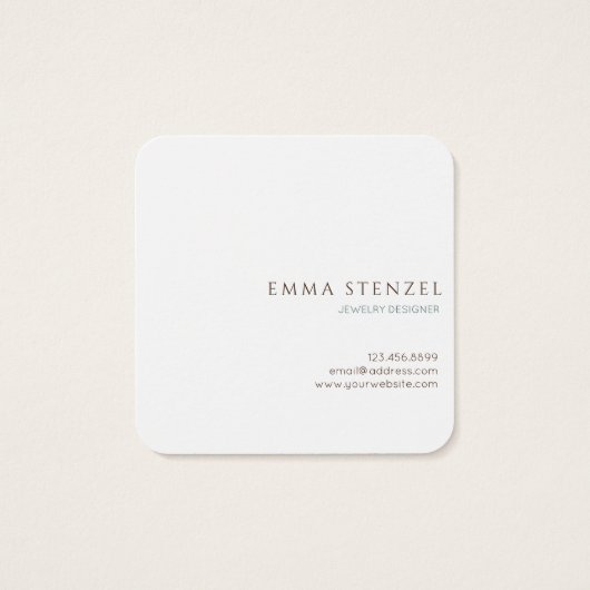 水彩花フローラスクエアビジネスカード (裏面)