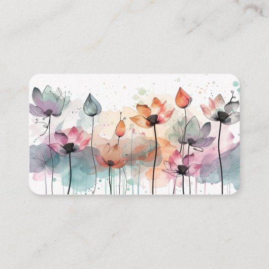 水彩花フローラ名刺 名刺 (裏面)