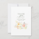 水彩花ブライダルシャワーありがとう サンキューカード (正面)